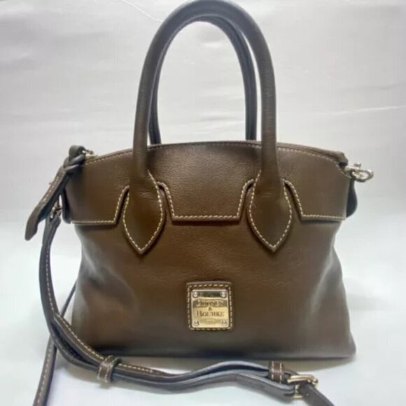 Dooney & Bourke Brown Leather Ruby Top Handle Convertible Crossbody Bag GUC - Picture 15 of 15